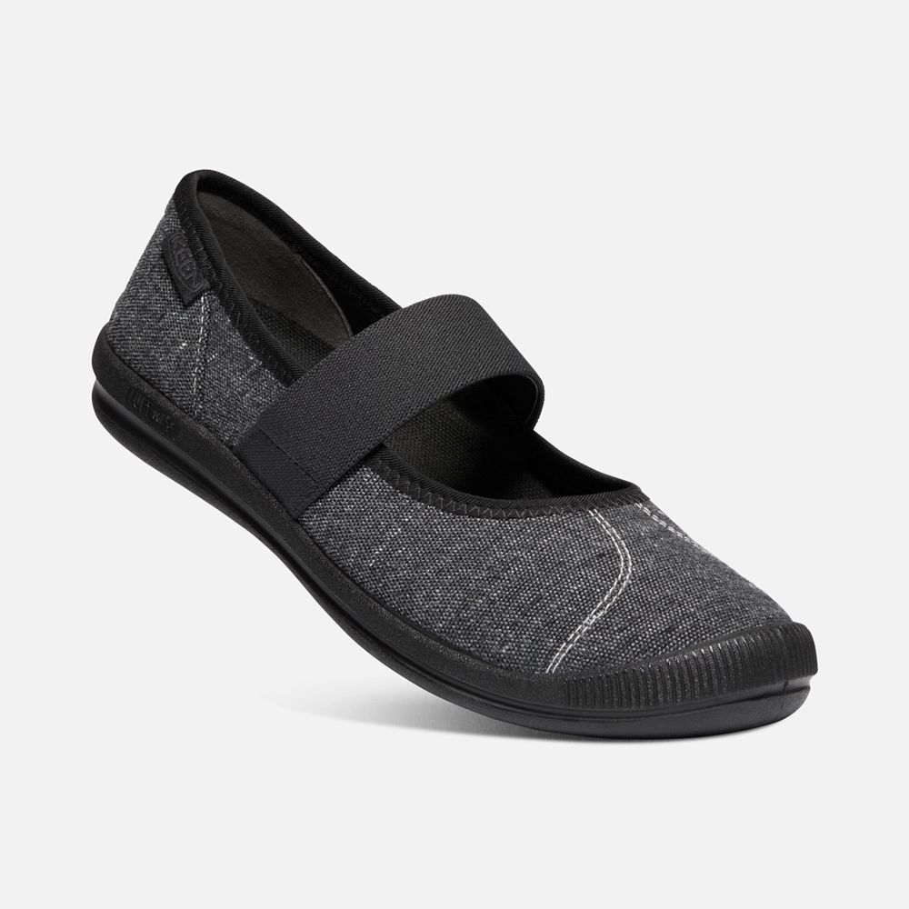 Keen Slip-On Kadın Siyah - Lorelai Mary Jane Kanvas Shoess - Türkiye PWCI51892